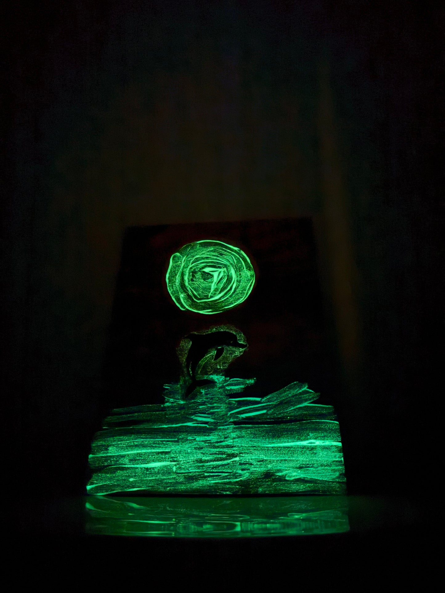 "Dolphin" Glow In The Dark Painting