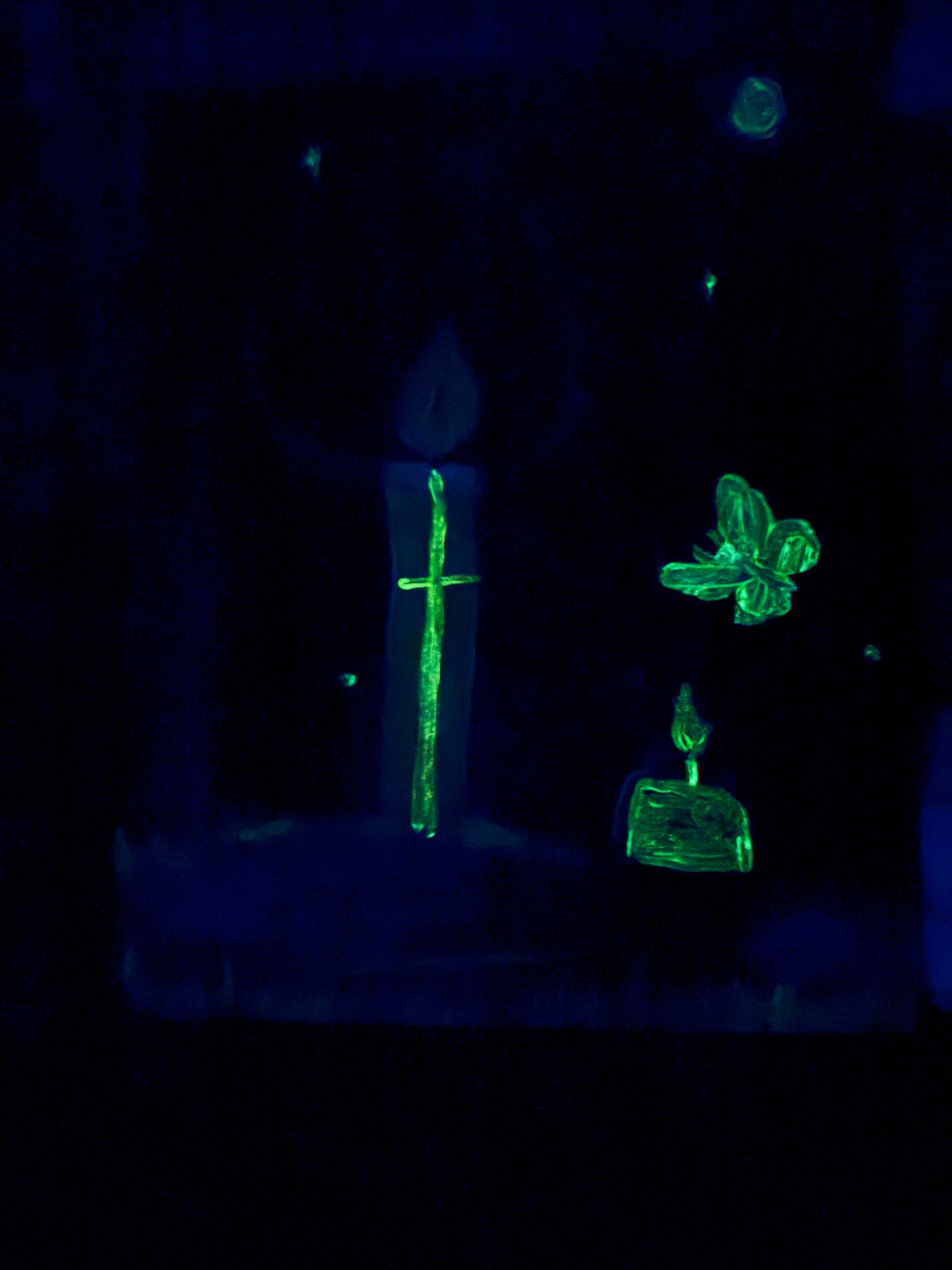 Open Flame 2 Glow In The Dark Painting