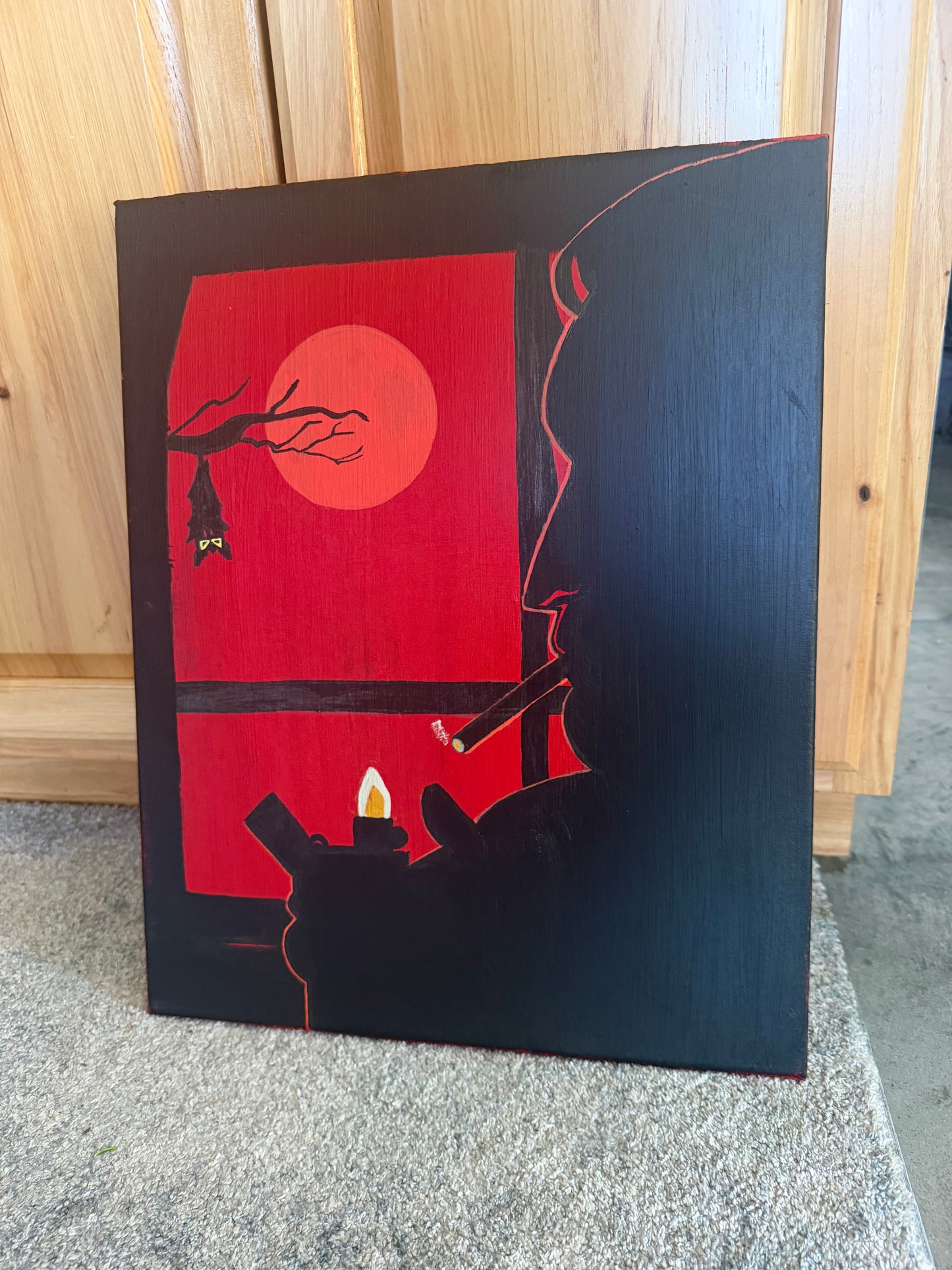 "The Midnight Smoker" Painting (16x20)