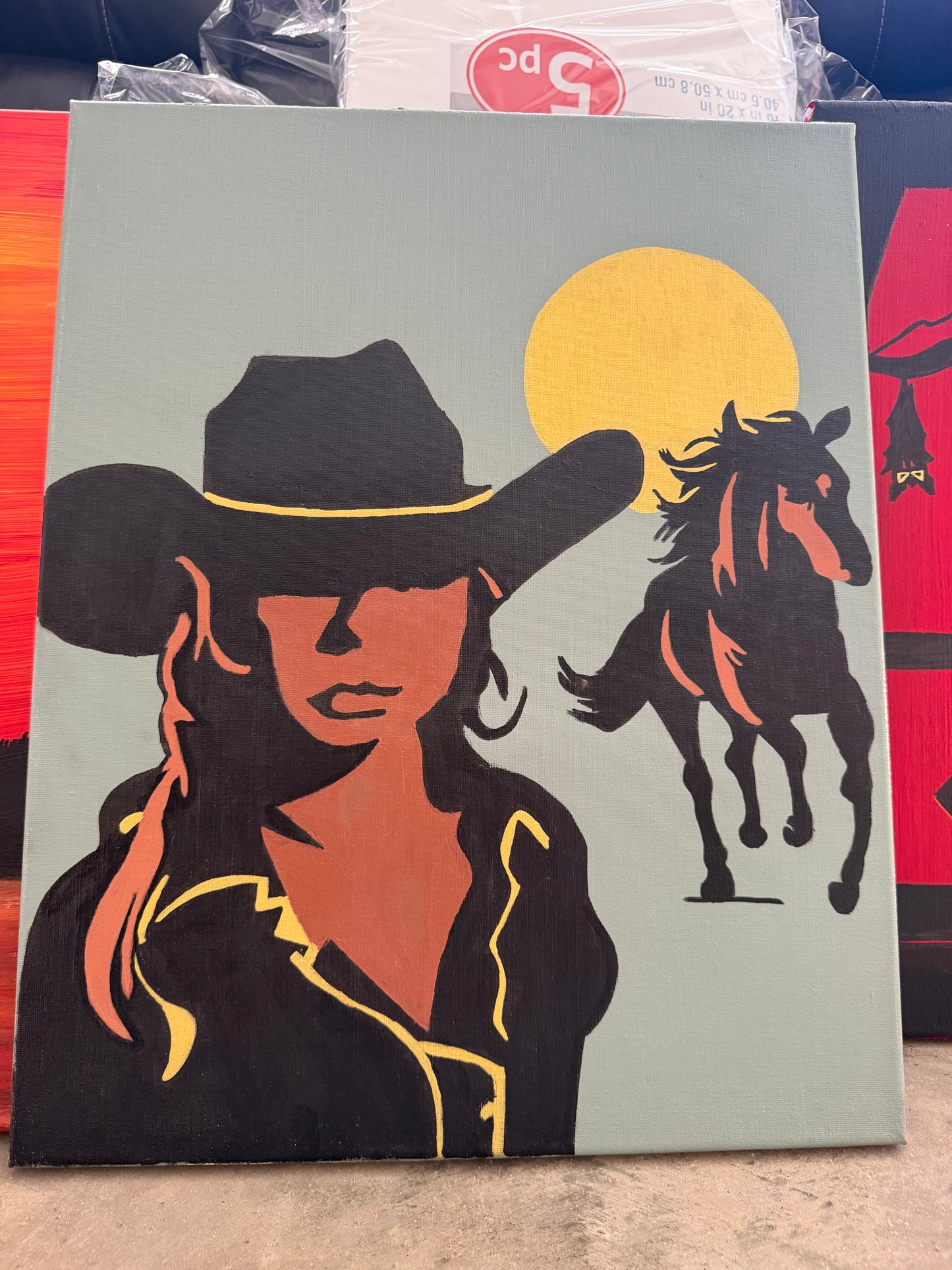 "CowGirl" Painting (16x20)