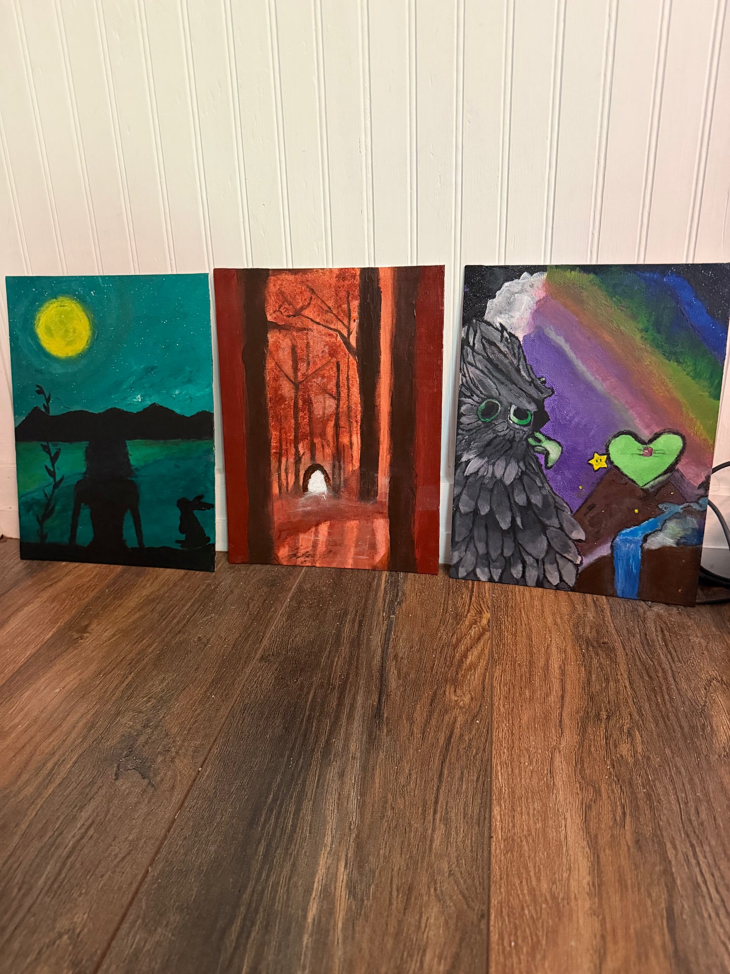 Orange Forests Glow in The Dark Painting