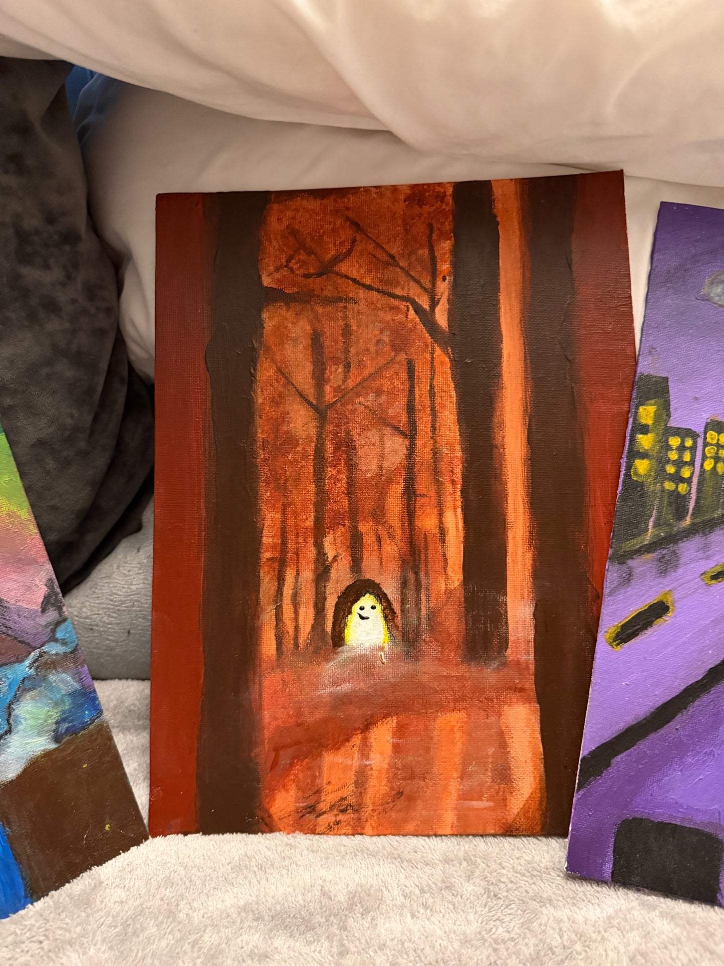Orange Forests Glow in The Dark Painting