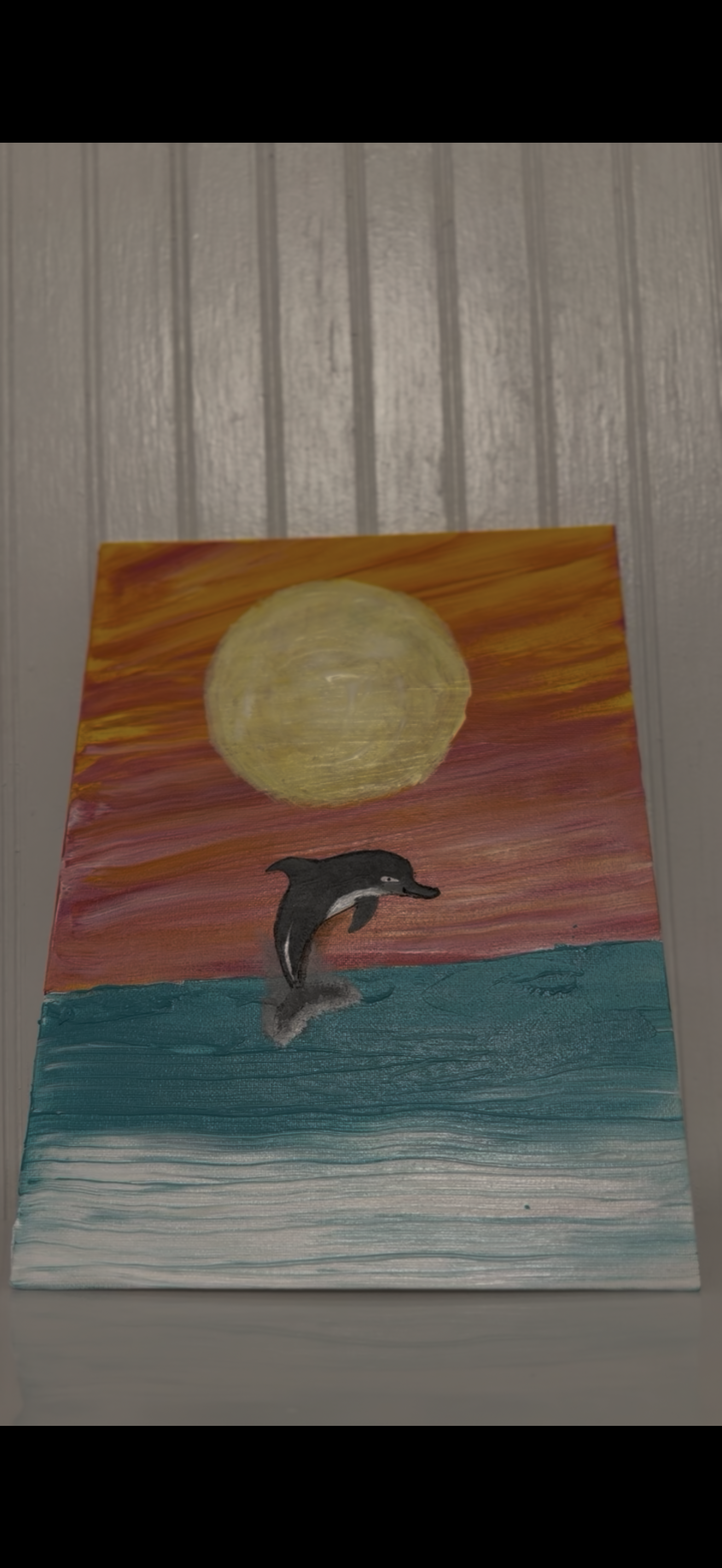 "Dolphin" Glow In The Dark Painting