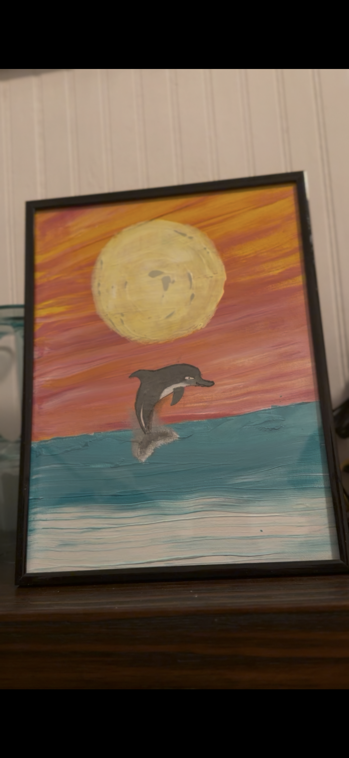 "Dolphin" Glow In The Dark Painting