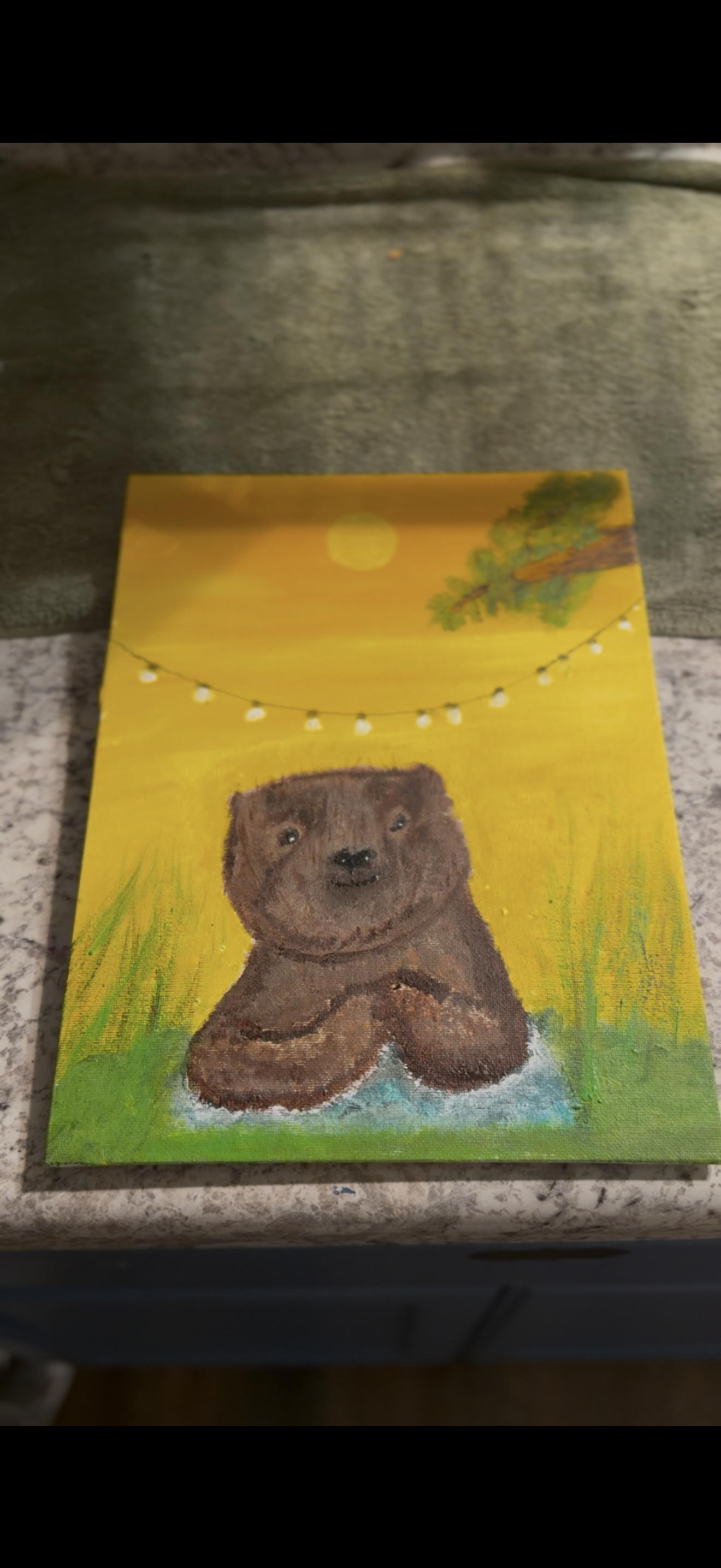 "Pray" Glow in the Dark Painting