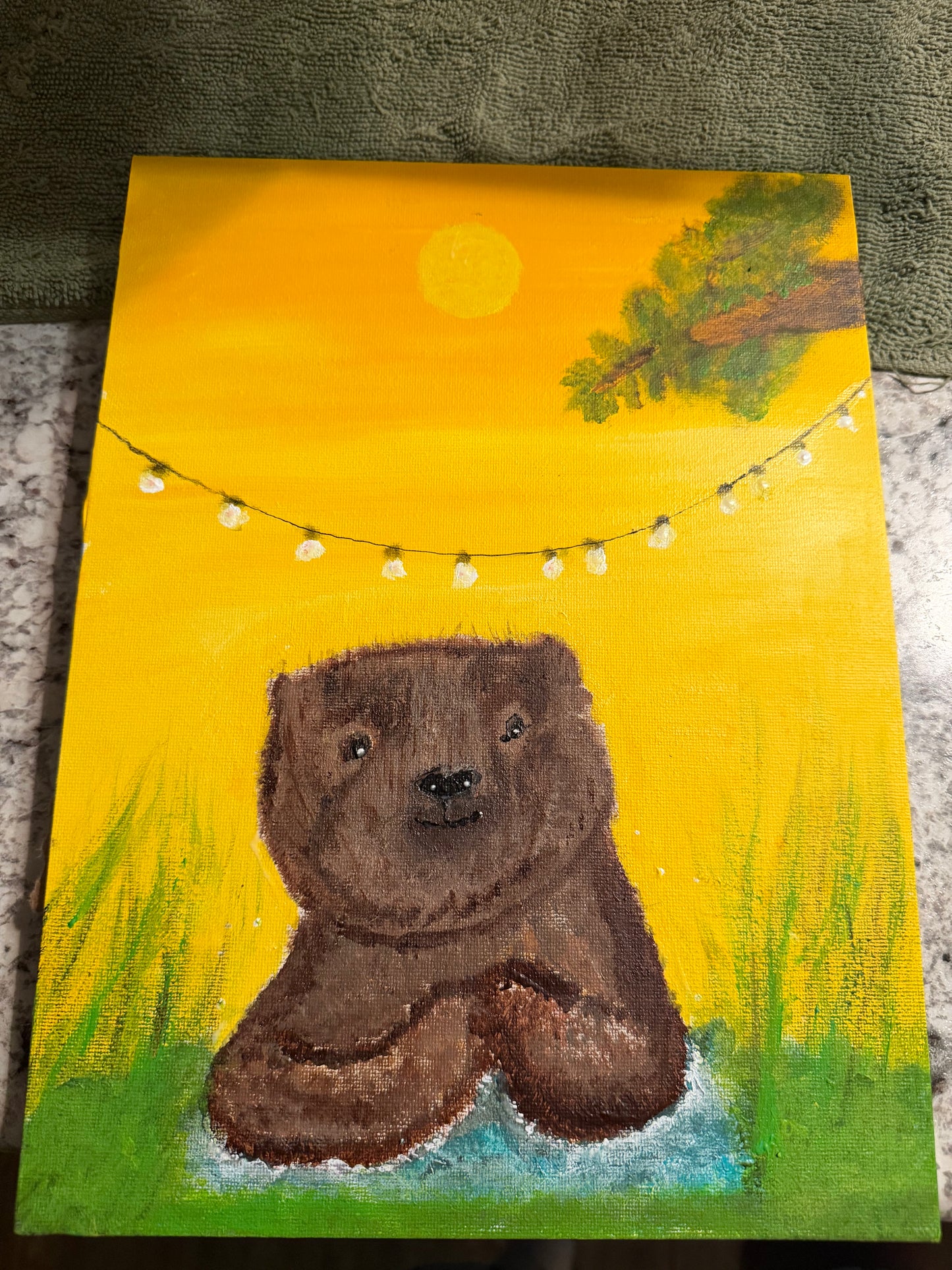 "Pray" Glow in the Dark Painting