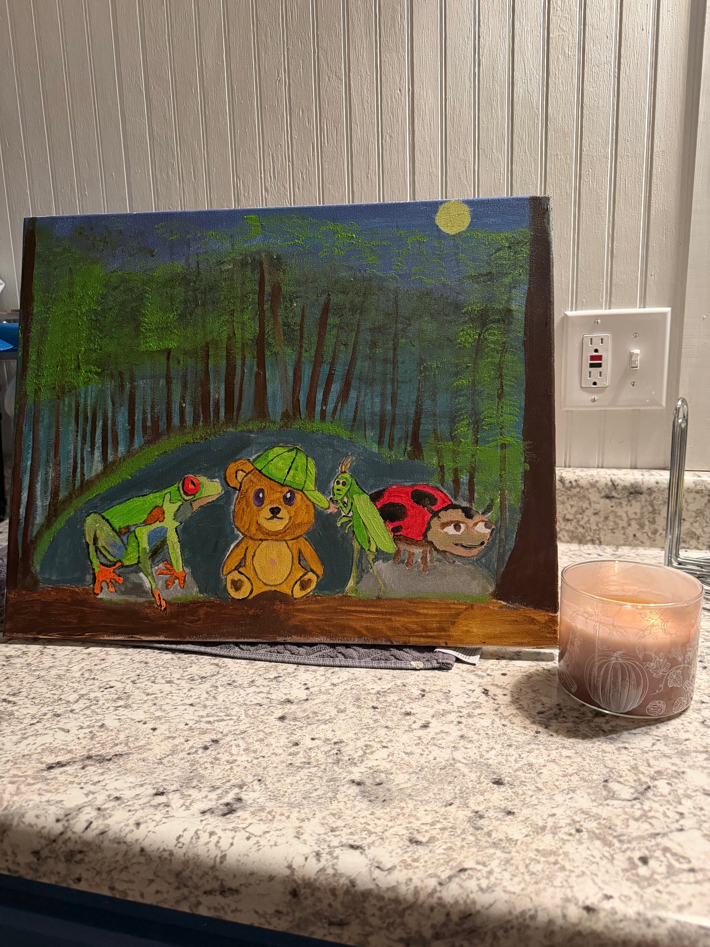 Hidden Hills 3 "The Blue Ridge" Painting ( Glows in the Dark )