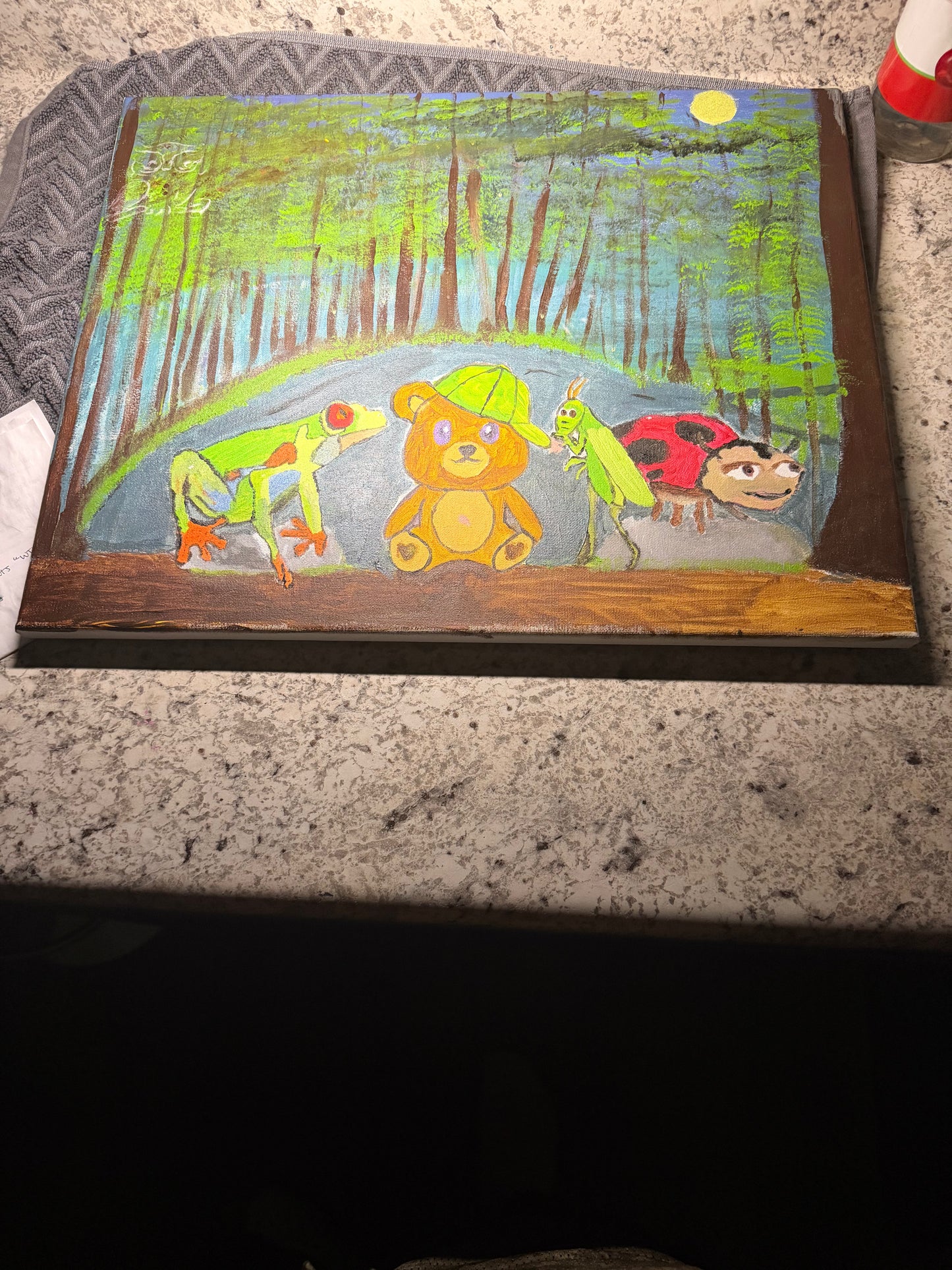 Hidden Hills 3 "The Blue Ridge" Painting ( Glows in the Dark )