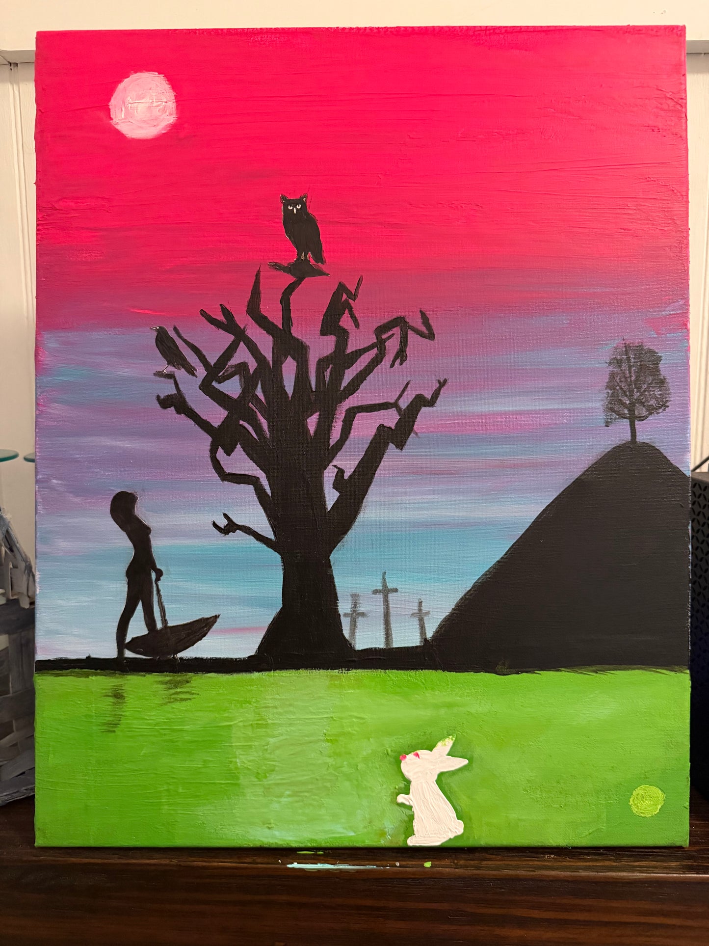 "Cotton Candy Sunsets" Glow in The Dark Painting