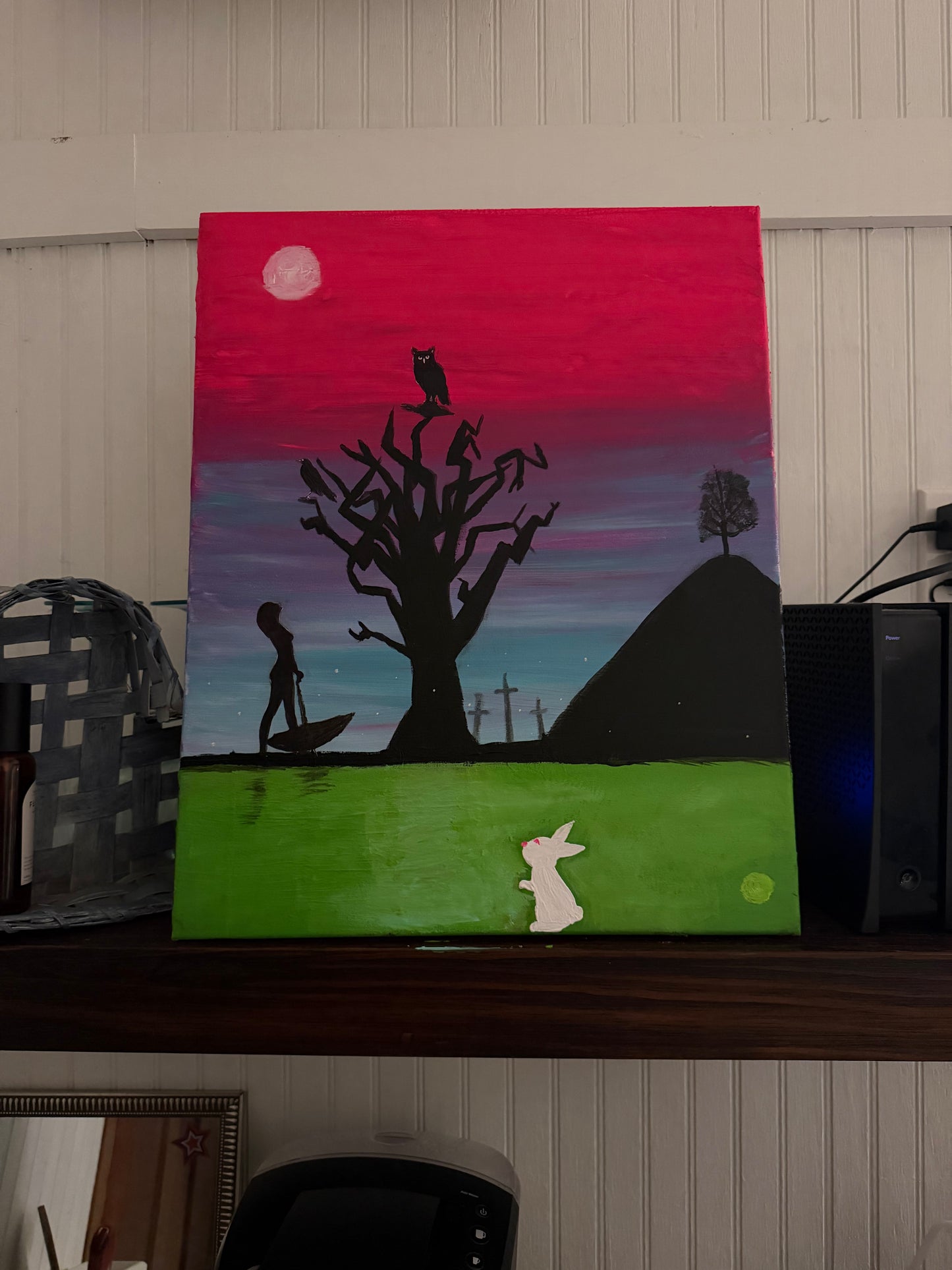 "Cotton Candy Sunsets" Glow in The Dark Painting