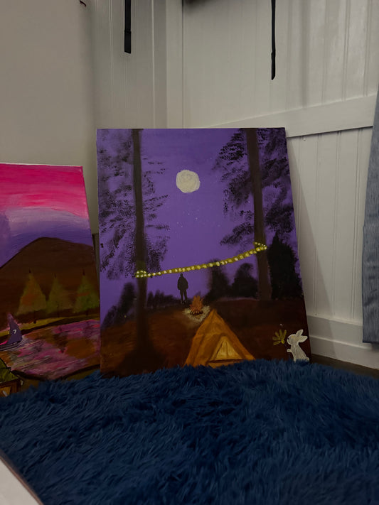 "Lets Go Camping" Painting