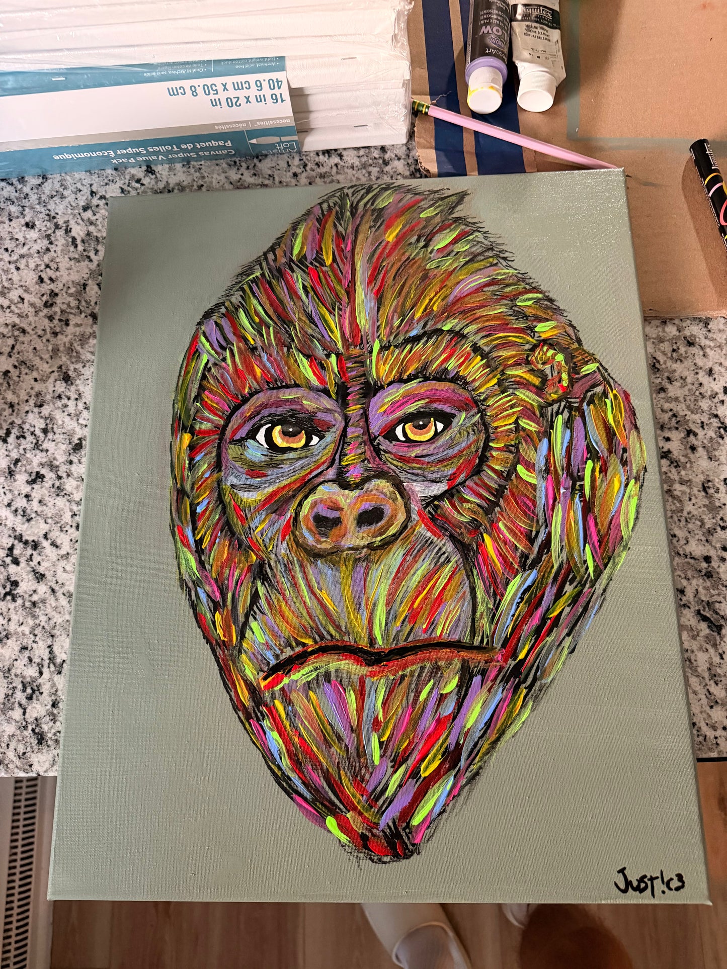 Sasquatch/Gorilla Painting (16x20)