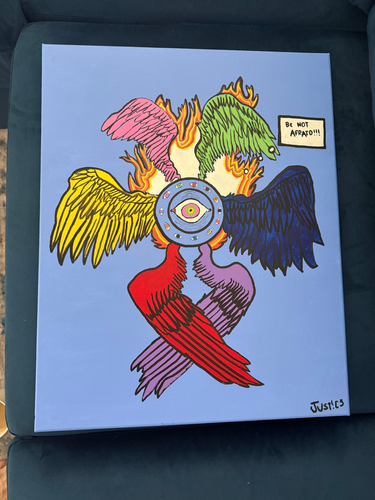 "Be Not Afraid" Angel Painting (16x20)
