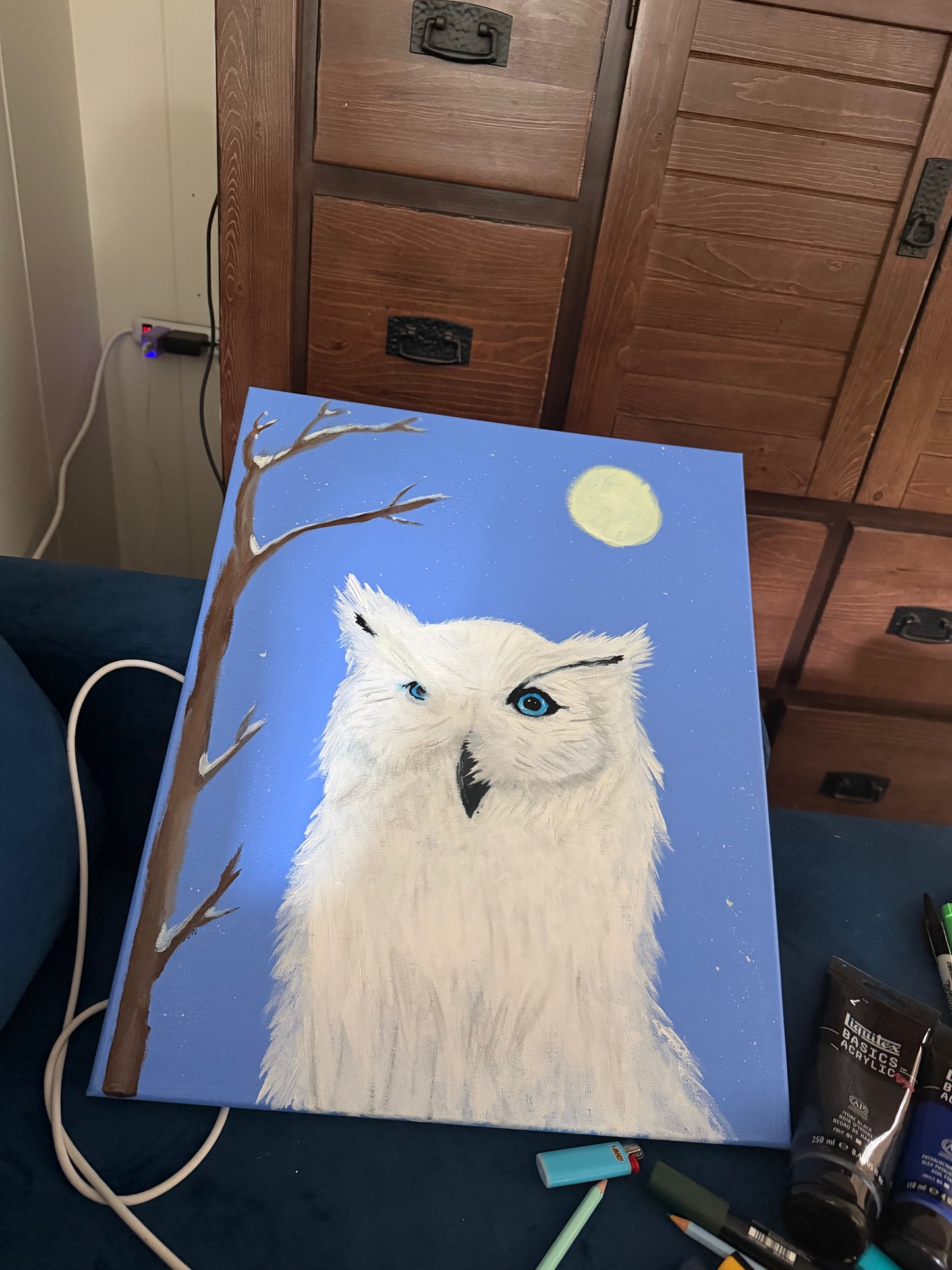 "Snow Owl" Painting (16x20)