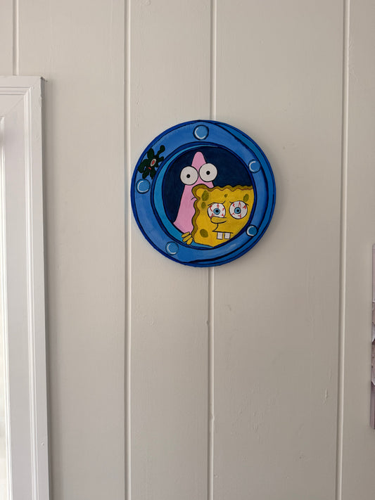"Spongebob Window Painting" (12x12)