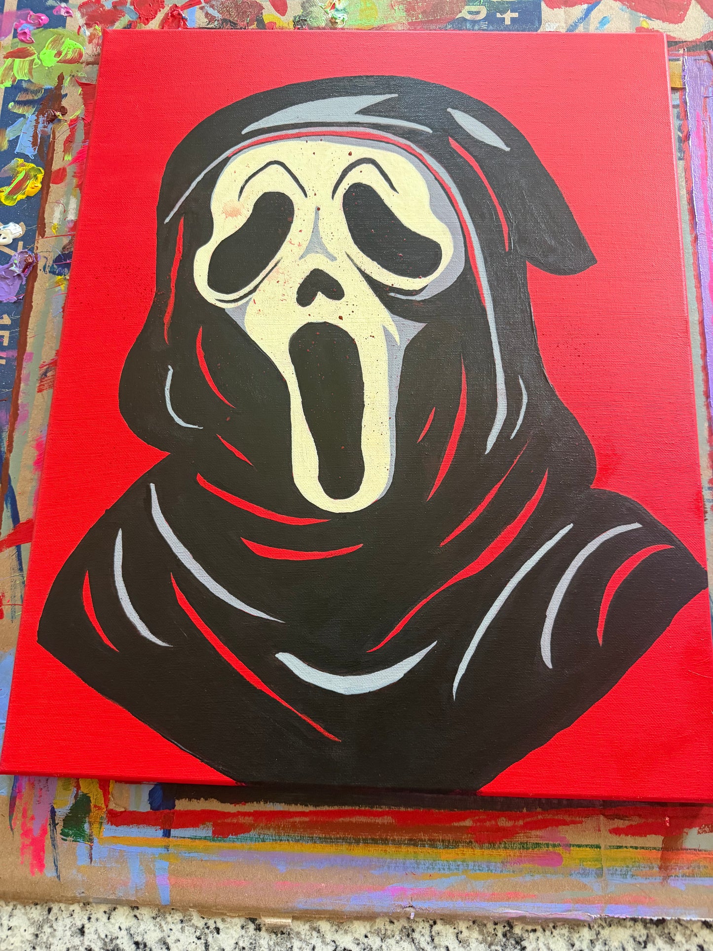 "Ghost Face" Painting (16x20)