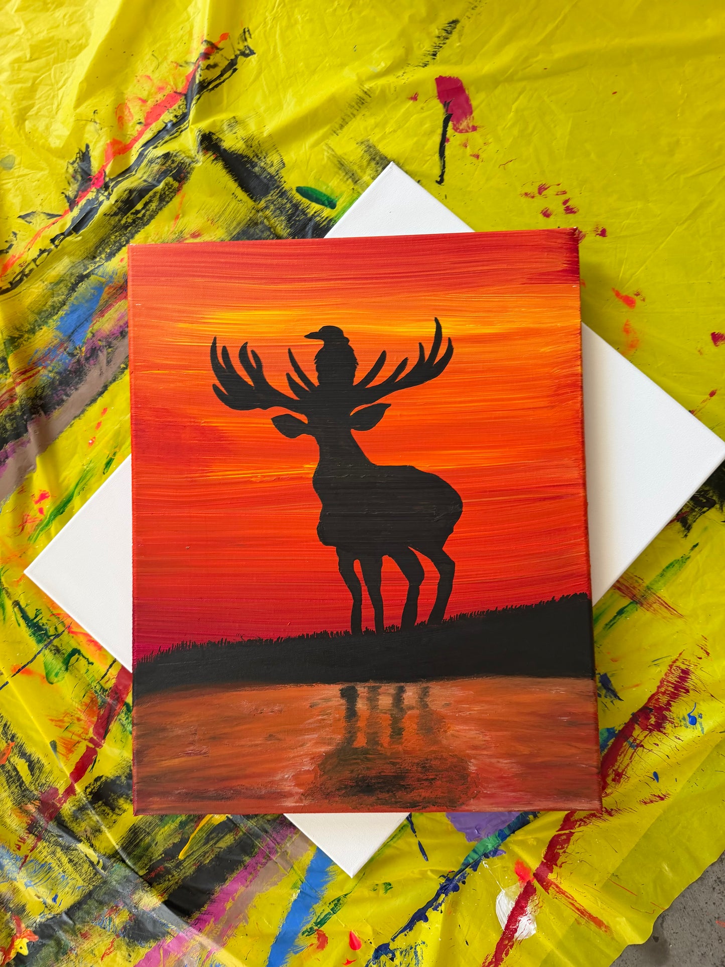 "The Deer & The Raven" Painting (16x20)