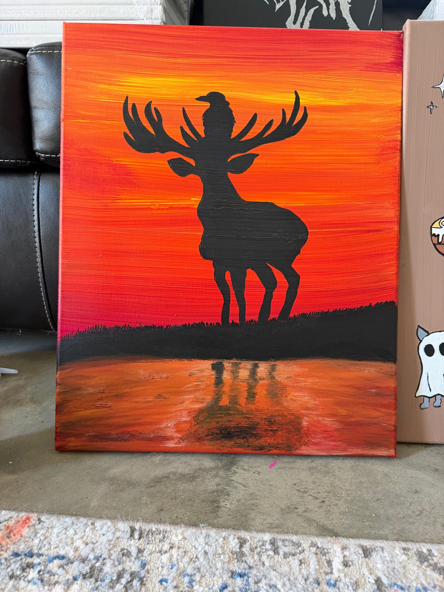 "The Deer & The Raven" Painting (16x20)