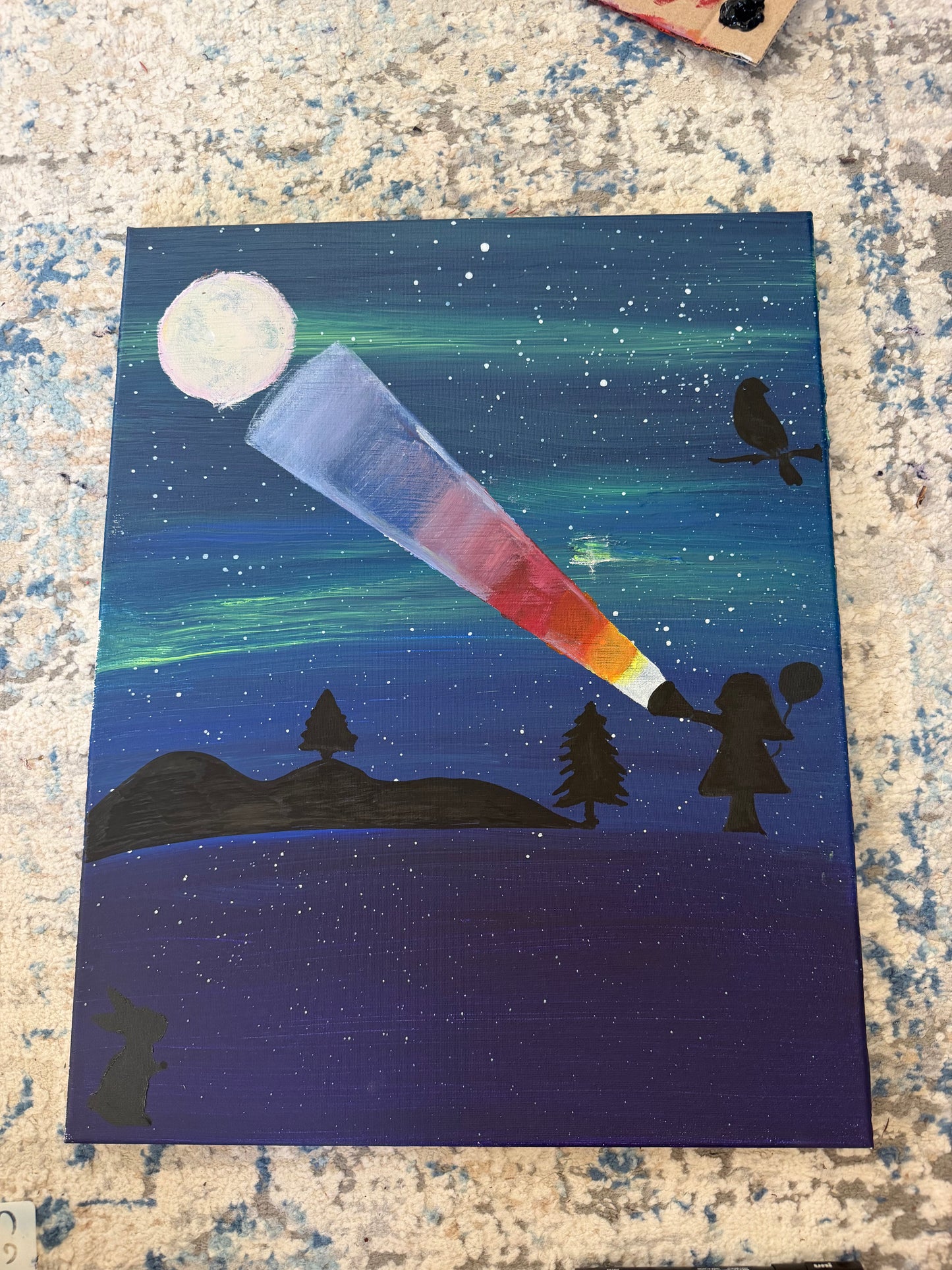 A Little Light In The Night Painting (16x20)