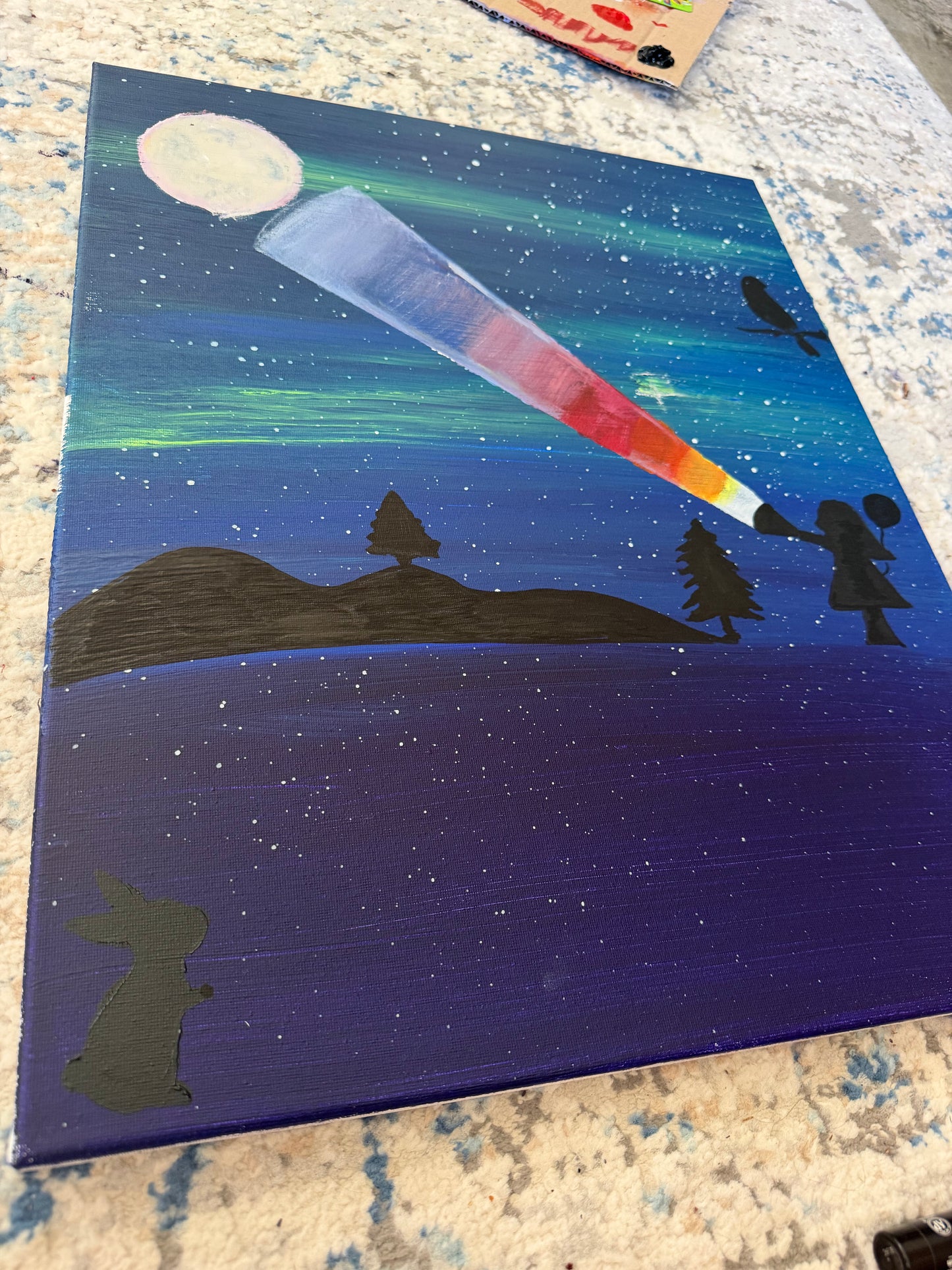A Little Light In The Night Painting (16x20)