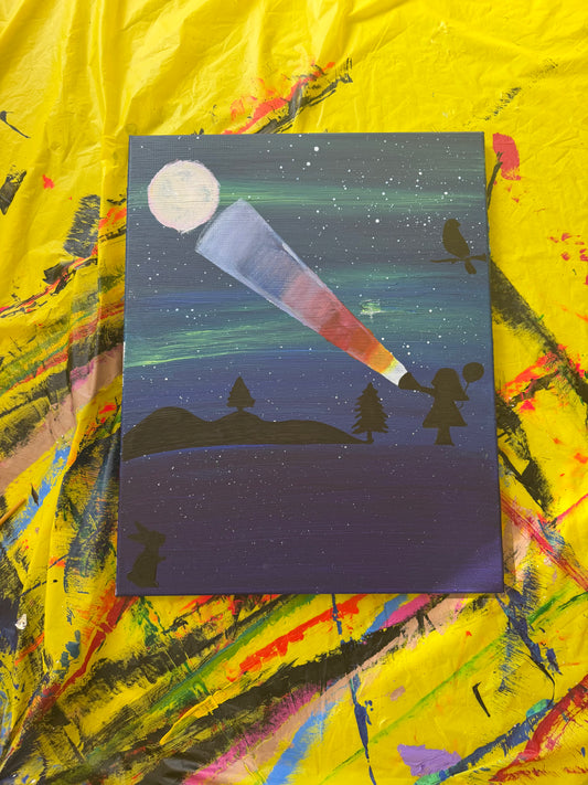 A Little Light In The Night Painting (16x20)