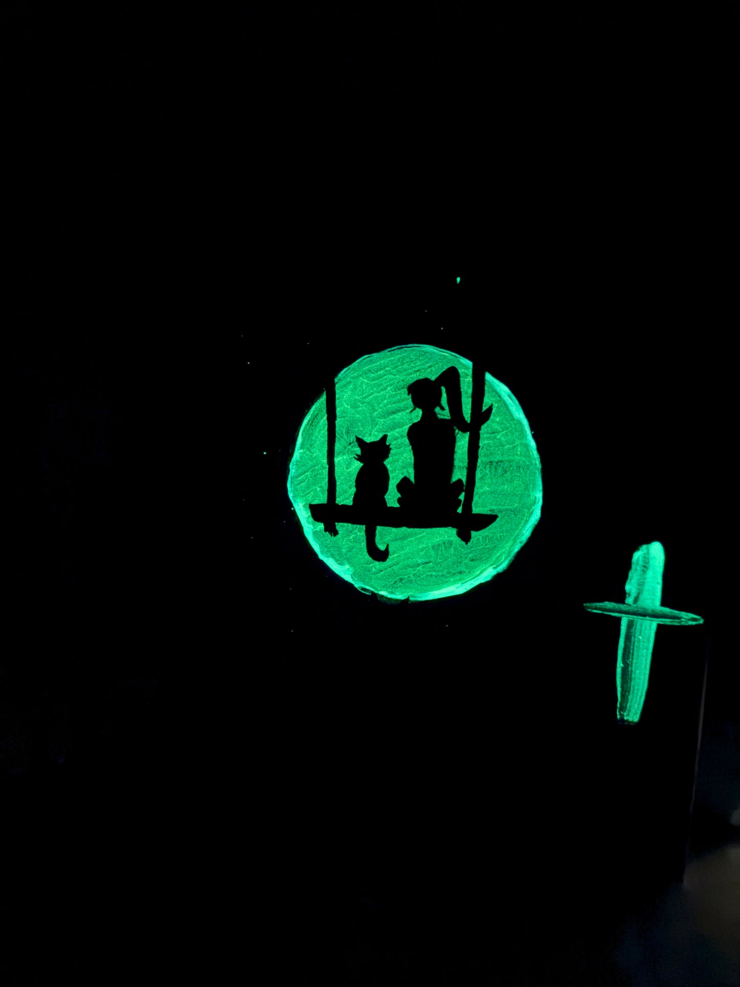 "Moon Watch" Glow In The Dark Painting(16x20)