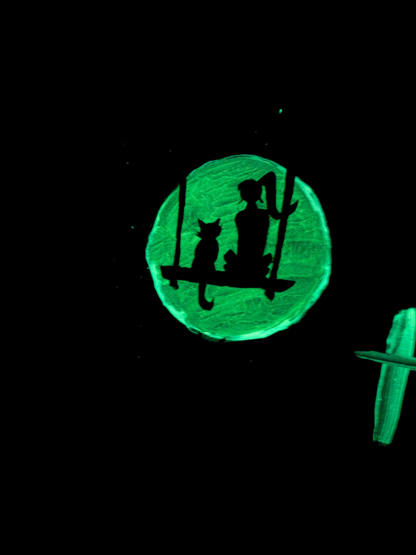 "Moon Watch" Glow In The Dark Painting(16x20)