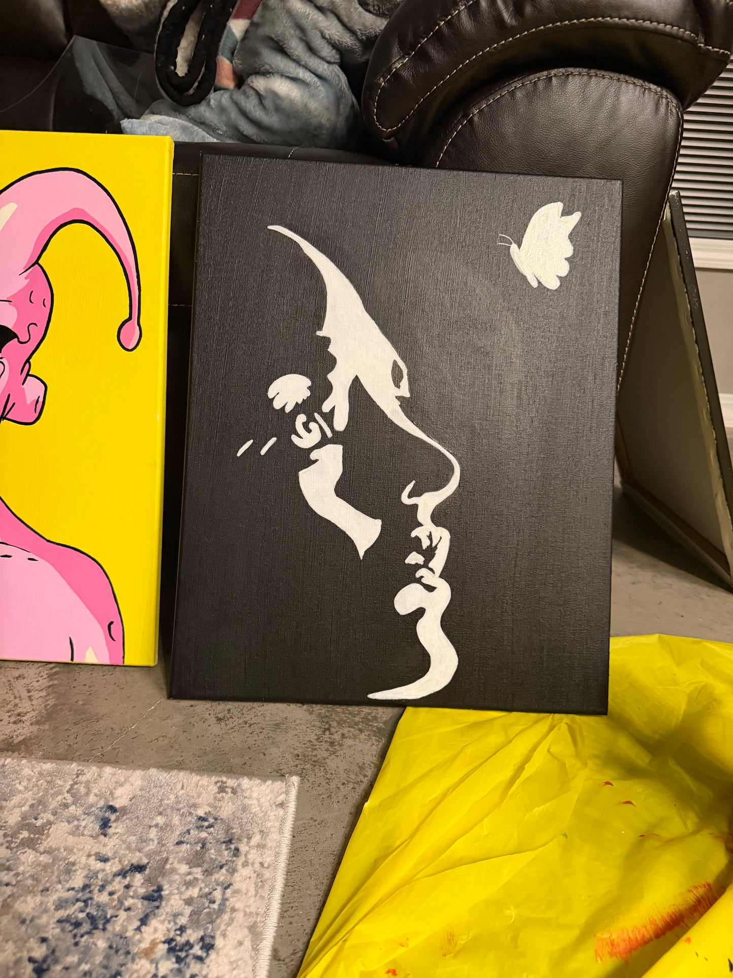 "Look Up" Glow In The Dark Painting (16x20)