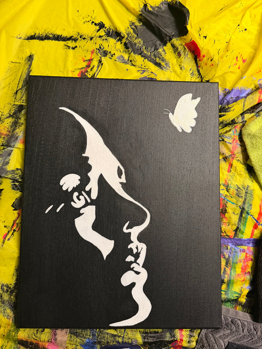 "Look Up" Glow In The Dark Painting (16x20)