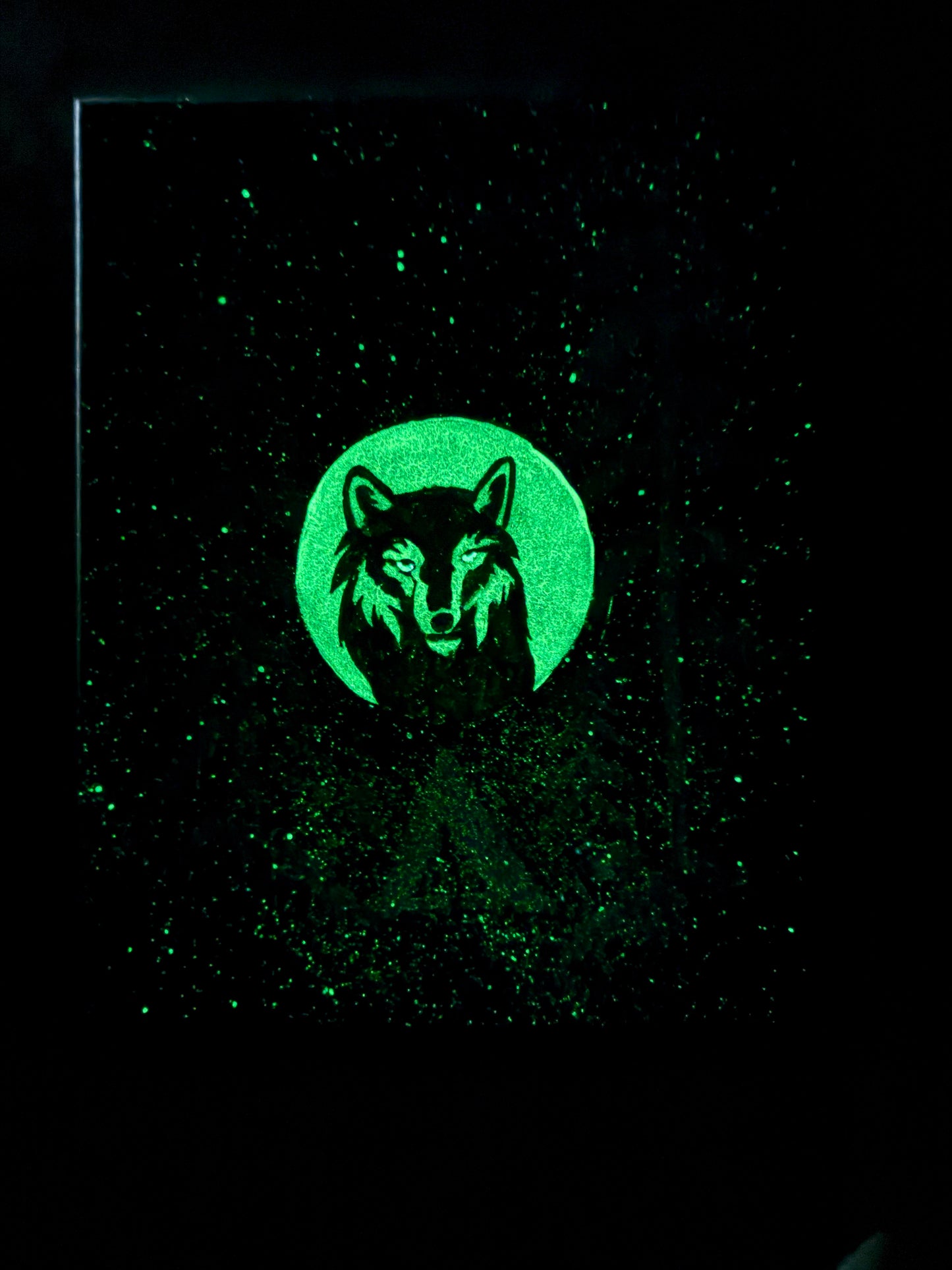 "Glow Wolf" Painting (16x20)