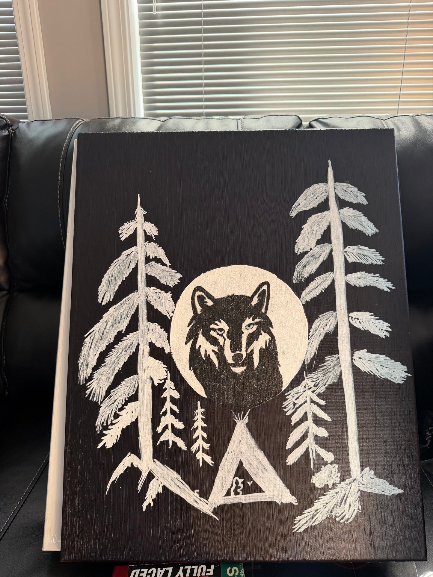 "Glow Wolf" Painting (16x20)