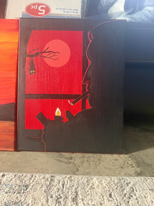 "The Midnight Smoker" Painting (16x20)
