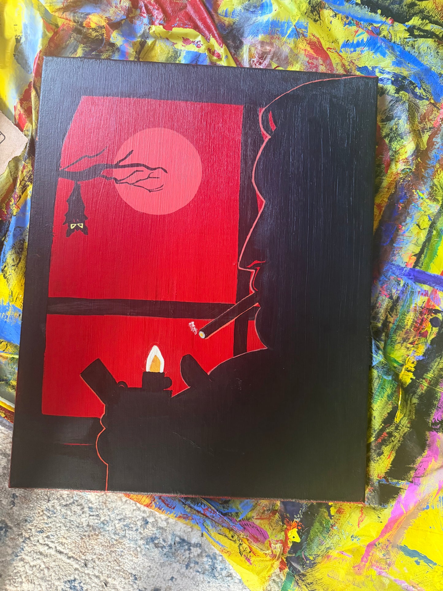 "The Midnight Smoker" Painting (16x20)