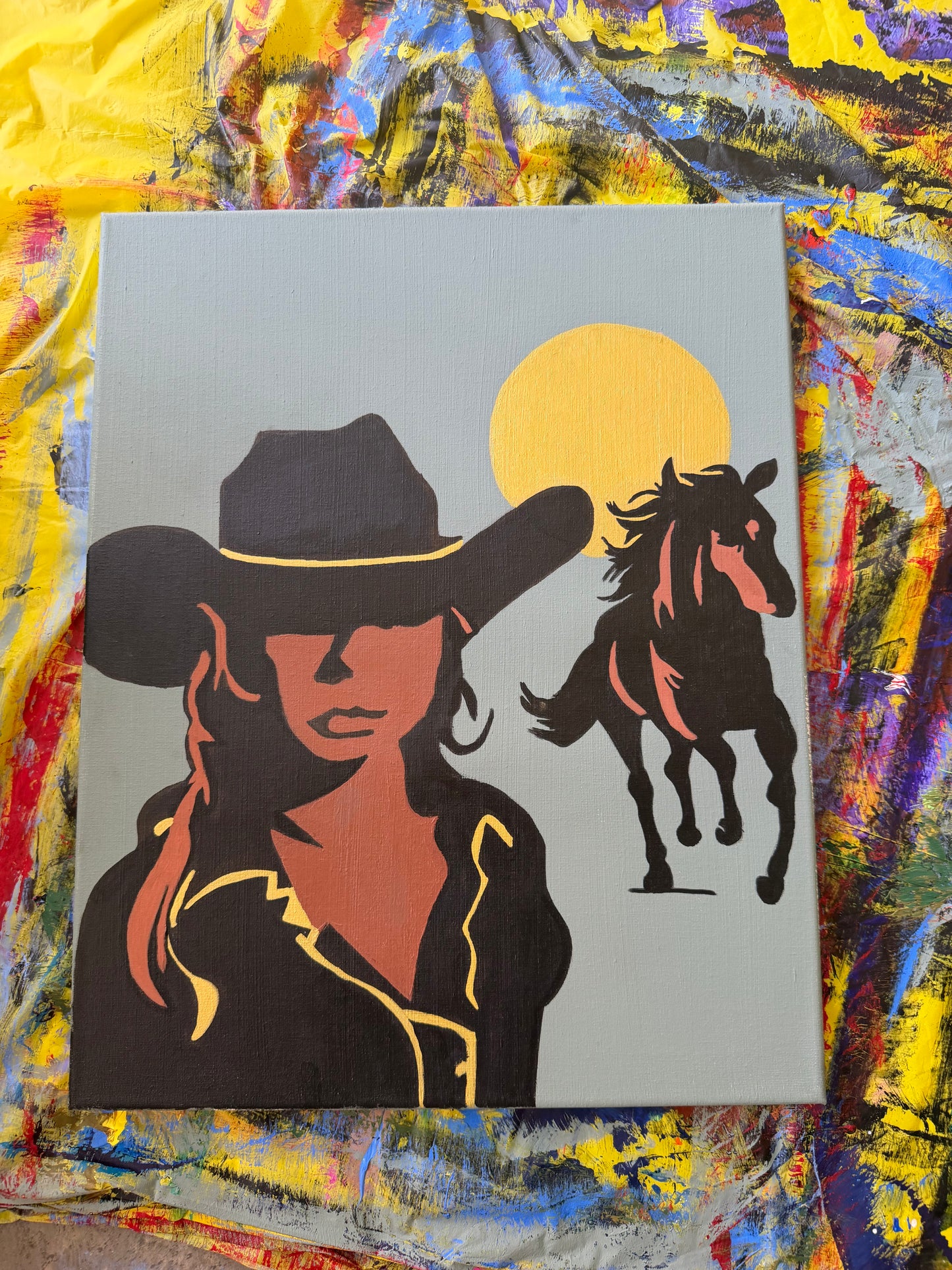 "CowGirl" Painting (16x20)