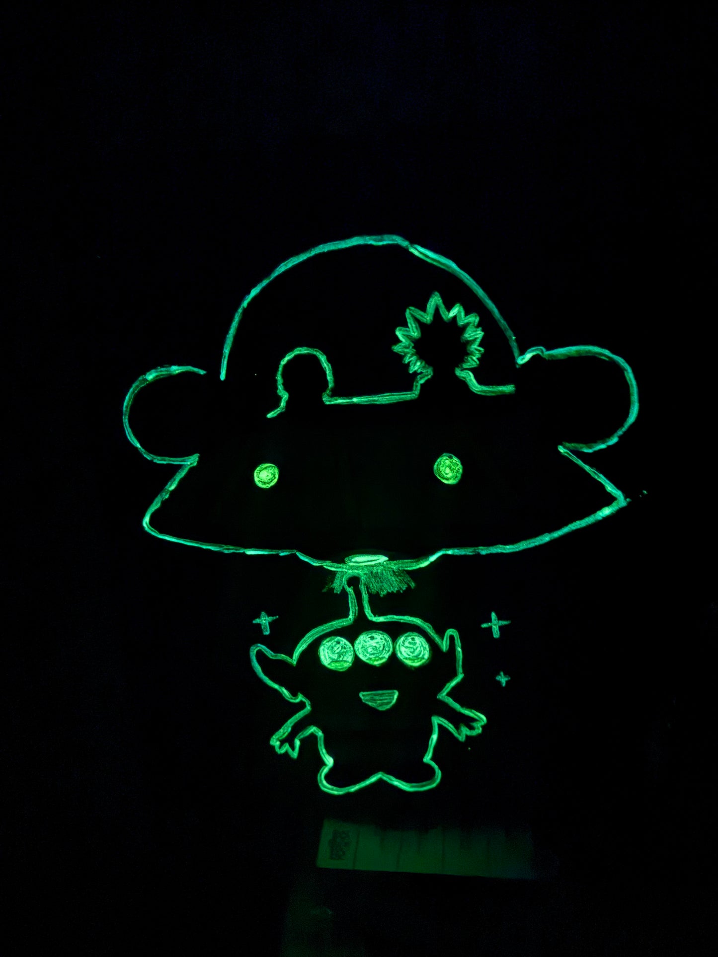 "Rick Lightyear & Sheriff Morty" Glow in The Dark Painting (16x20)