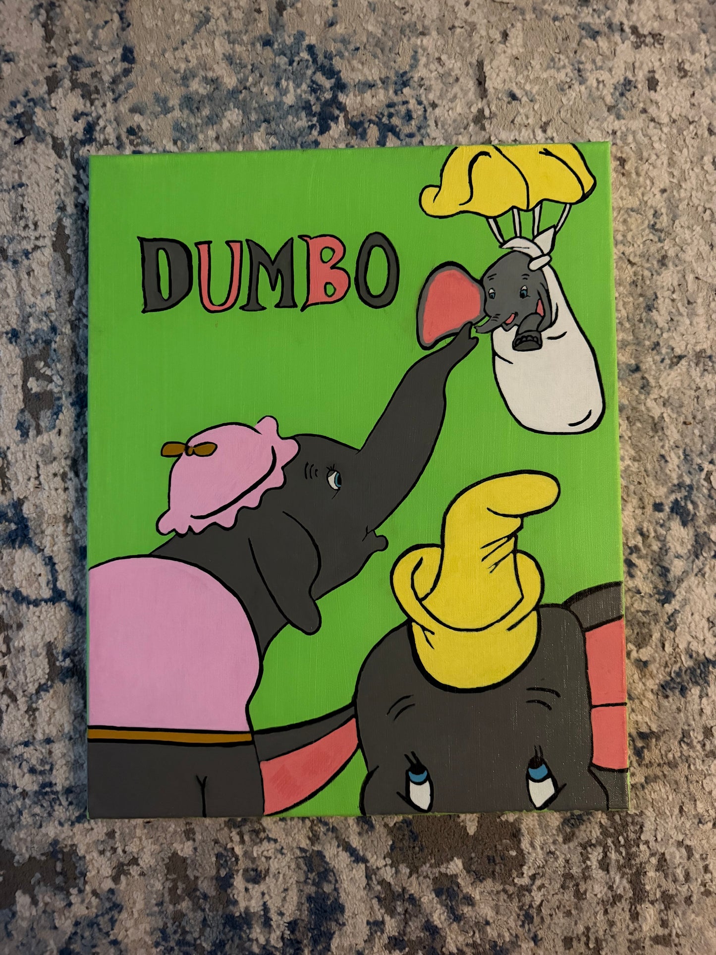 Mrs Jumbo & Dumbo Painting (16x20)