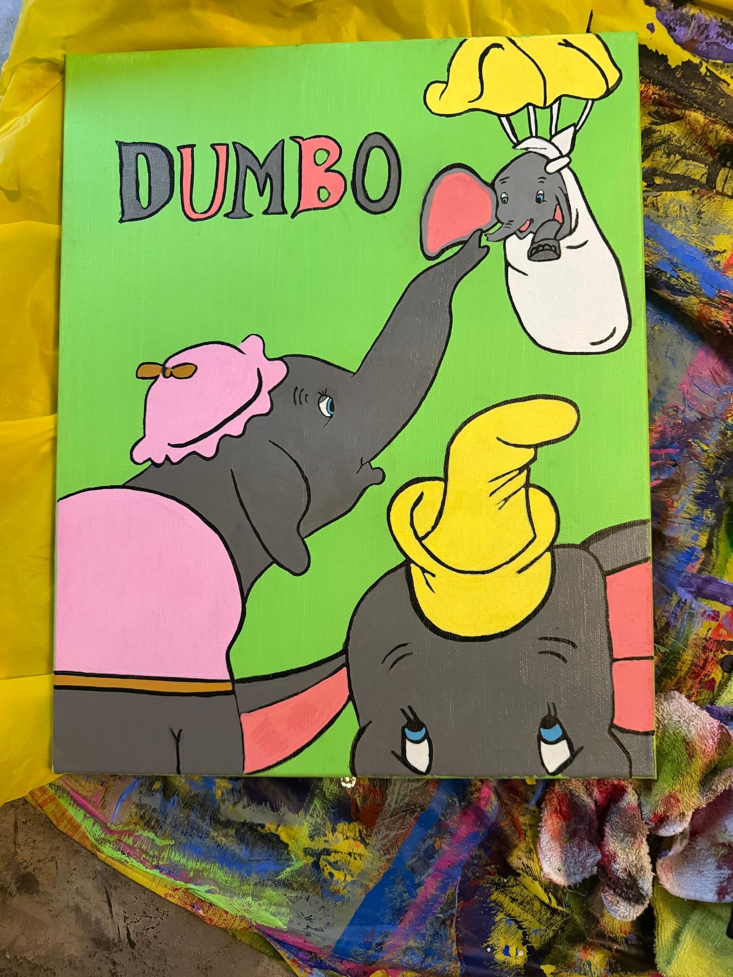 Mrs Jumbo & Dumbo Painting (16x20)
